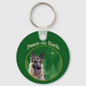 German Shepherd Peace Sleutelhanger (Voorkant)