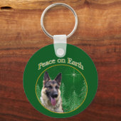 German Shepherd Peace Sleutelhanger (Achterkant)