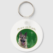 German Shepherd Peace Sleutelhanger (Voorkant)