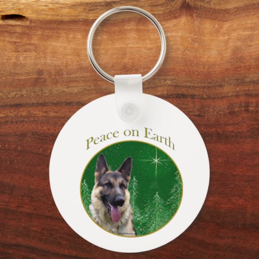 German Shepherd Peace Sleutelhanger (Achterkant)