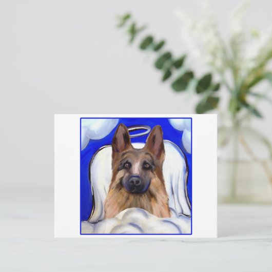 German Shepherd PET ANGEL Briefkaart (Staand voorkant)