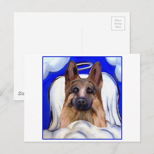 German Shepherd PET ANGEL Briefkaart (Voorkant / Achterkant)