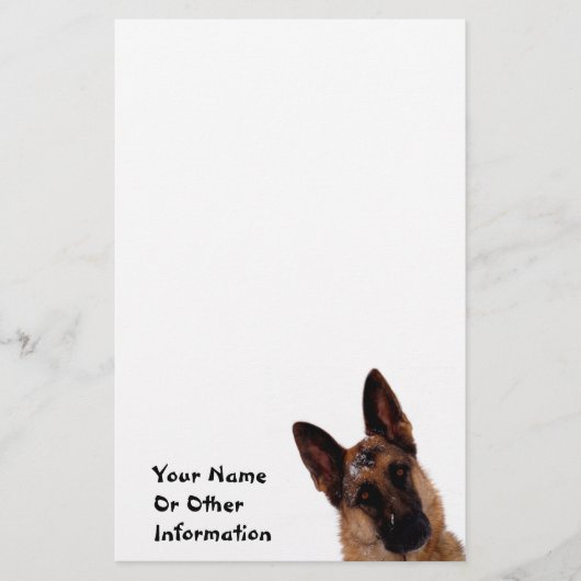 German Shepherd Photo Personalized Briefpapier (Voorkant)