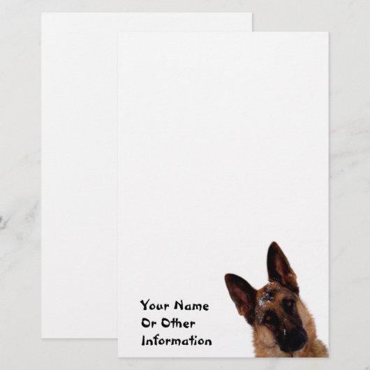 German Shepherd Photo Personalized Briefpapier (Voorkant / Achterkant)