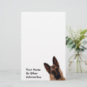 German Shepherd Photo Personalized Briefpapier (Staand voorkant)
