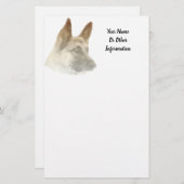 German Shepherd Photo Personalized Stationery Briefpapier (Voorkant / Achterkant)