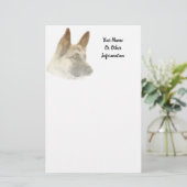 German Shepherd Photo Personalized Stationery Briefpapier (Staand voorkant)