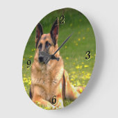 German Shepherd Photo Wall klok (Hoek)