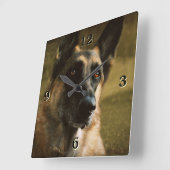 German Shepherd Photo Wall klok (Hoek)