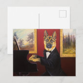 German Shepherd | Piano Waltz Briefkaart (Voorkant / Achterkant)