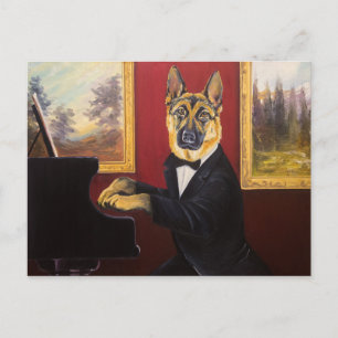 German Shepherd   Piano Waltz Briefkaart