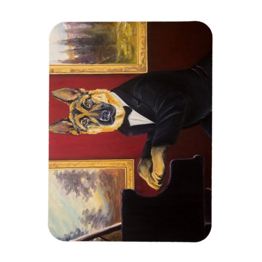 German Shepherd | Piano Waltz Magneet (Verticaal)