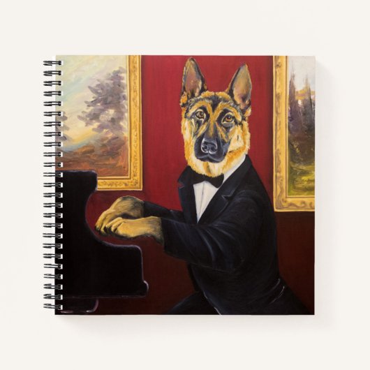 German Shepherd | Piano Waltz Notitieboek (Voorkant)