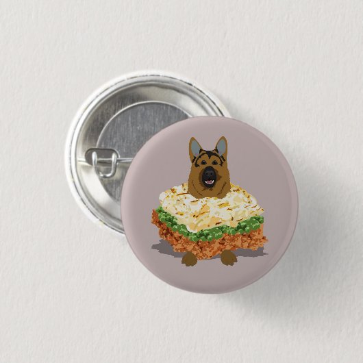German Shepherd Pie Badge Ronde Button 3,2 Cm (Voorkant /achterkant)