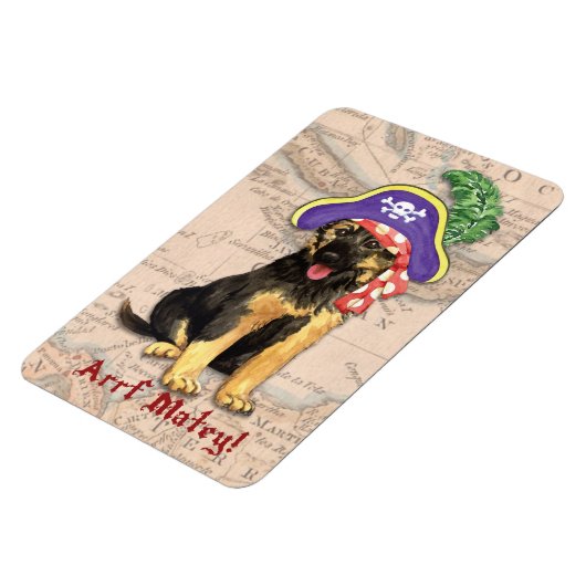 German Shepherd Pirate Magneet (Linkerzijde)