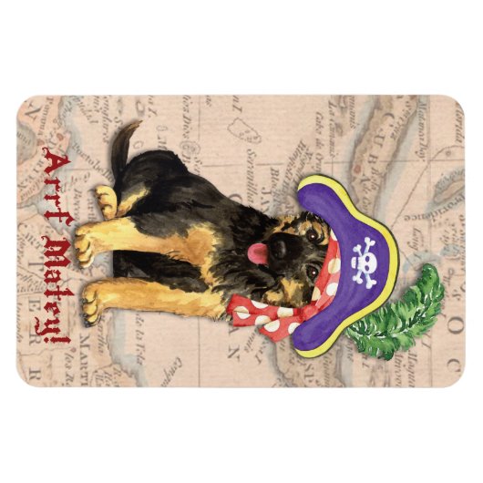 German Shepherd Pirate Magneet (Horizontaal)