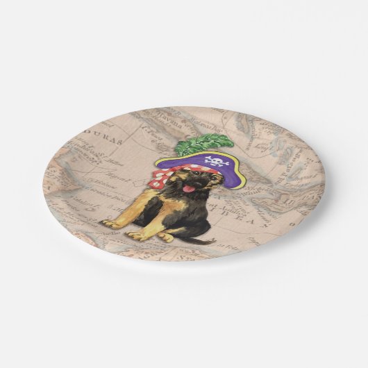 German Shepherd Pirate Papieren Bordje (Gekanteld)