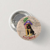 German Shepherd Pirate Ronde Button 3,2 Cm (Voorkant /achterkant)