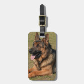 German Shepherd Plaats je eigen foto Bagagelabel (Voorkant verticaal)