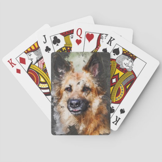 German Shepherd Pokerkaarten (Achterkant)