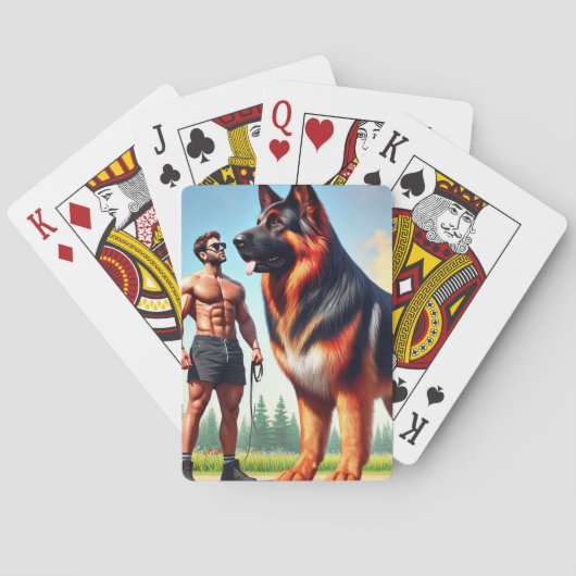 German Shepherd Pokerkaarten (Achterkant)
