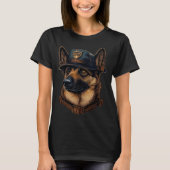 German Shepherd Police K9 Hat German Shepherd T-shirt (Voorkant)