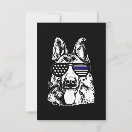 German Shepherd Police Officer Police Dog Bedankkaart (Voorkant)