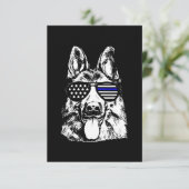 German Shepherd Police Officer Police Dog Bedankkaart (Staand voorkant)