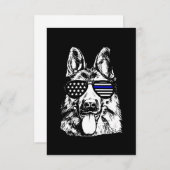 German Shepherd Police Officer Police Dog Bedankkaart (Voorkant / Achterkant)