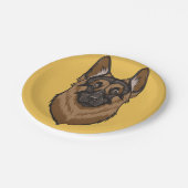 German Shepherd Portrait Papieren Bordje (Gekanteld)