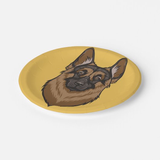 German Shepherd Portrait Papieren Bordje (Gekanteld)