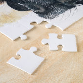 German shepherd portrait watercolor legpuzzel (Zijkant)