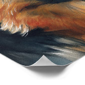 German shepherd portrait watercolor poster (Hoek)