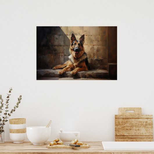 German Shepherd Poster (Keuken)