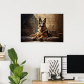 German Shepherd Poster (Thuiskantoor)