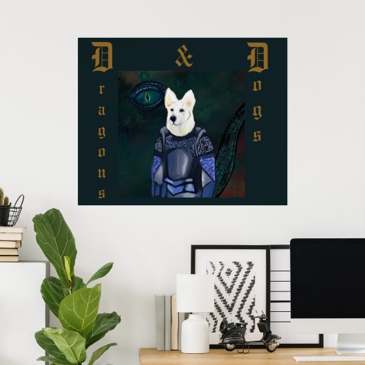 German Shepherd Poster (Thuiskantoor)