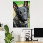 German Shepherd Poster (Thuiskantoor)