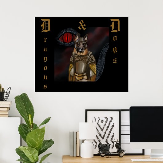 German Shepherd Poster (Thuiskantoor)