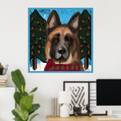 German Shepherd Poster (Thuiskantoor)
