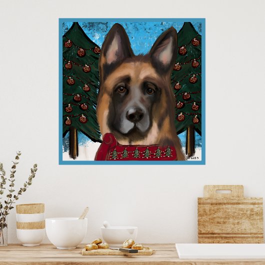German Shepherd Poster (Keuken)