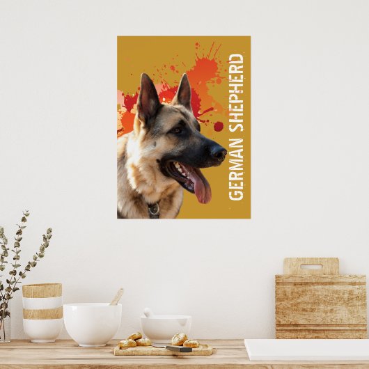 German Shepherd Poster (Keuken)
