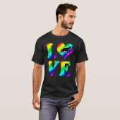 German Shepherd Pride Rainbow Love T-shirt (Voorkant volledig)