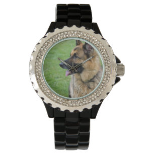 German Shepherd Profiel Horloge