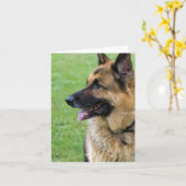 German Shepherd Profiel Kaart (Gele Bloem)