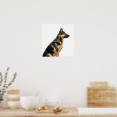 German Shepherd Profiel Poster (Keuken)