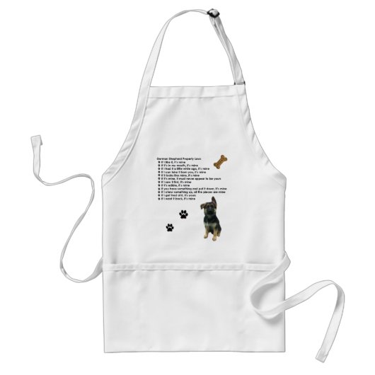 German Shepherd Property Laws Apron Standaard Schort (Voorkant)