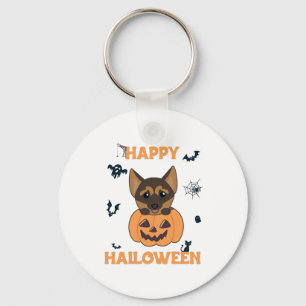 German Shepherd Pumpkin Dogs Happy Halloween Sleutelhanger