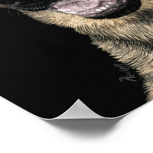 German Shepherd Pup - Poster/Print - "Rommel" Poster (Hoek)