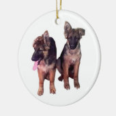 German Shepherd puppies Custom Ornament (Links)