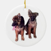 German Shepherd puppies Custom Ornament (Achterkant)